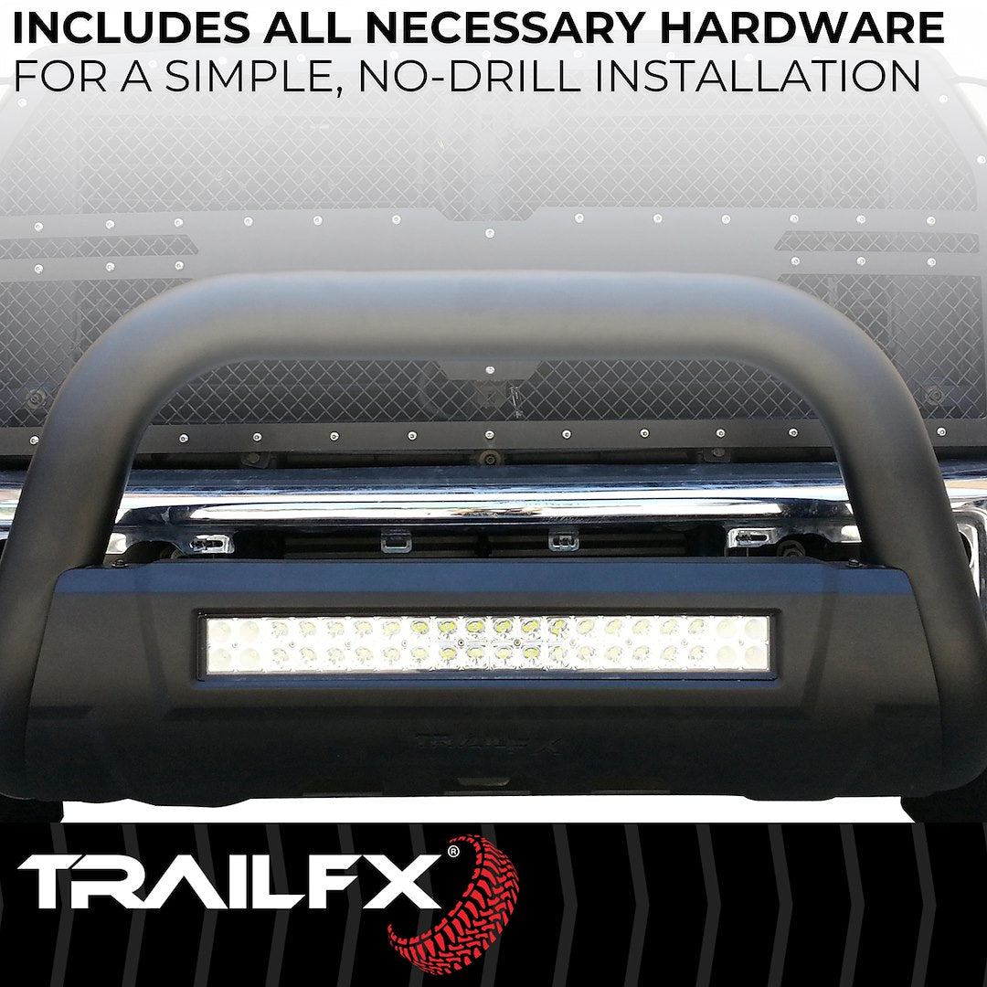 TrailFX 3.5" Oval Bull Bar w/Light Option For Toyota Tundra- Black (B1614T)