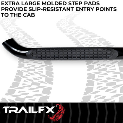 TrailFX 3" Round Step Bar For Toyota Tundra Double- Black (1150550073)
