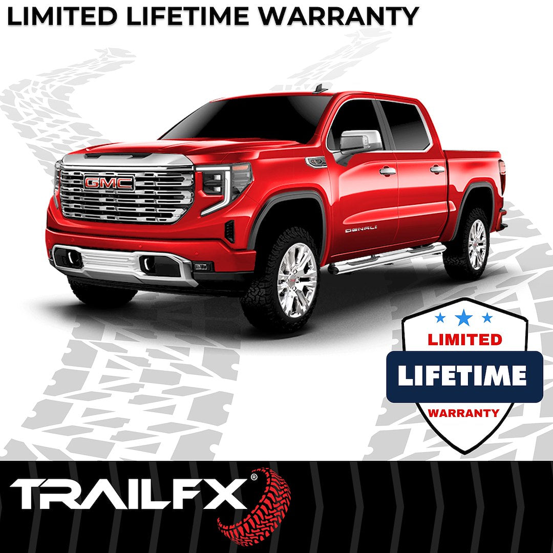 TrailFX 5" Oval Straight Step Bar For Toyota Tundra Double-Stainless (A7100S)