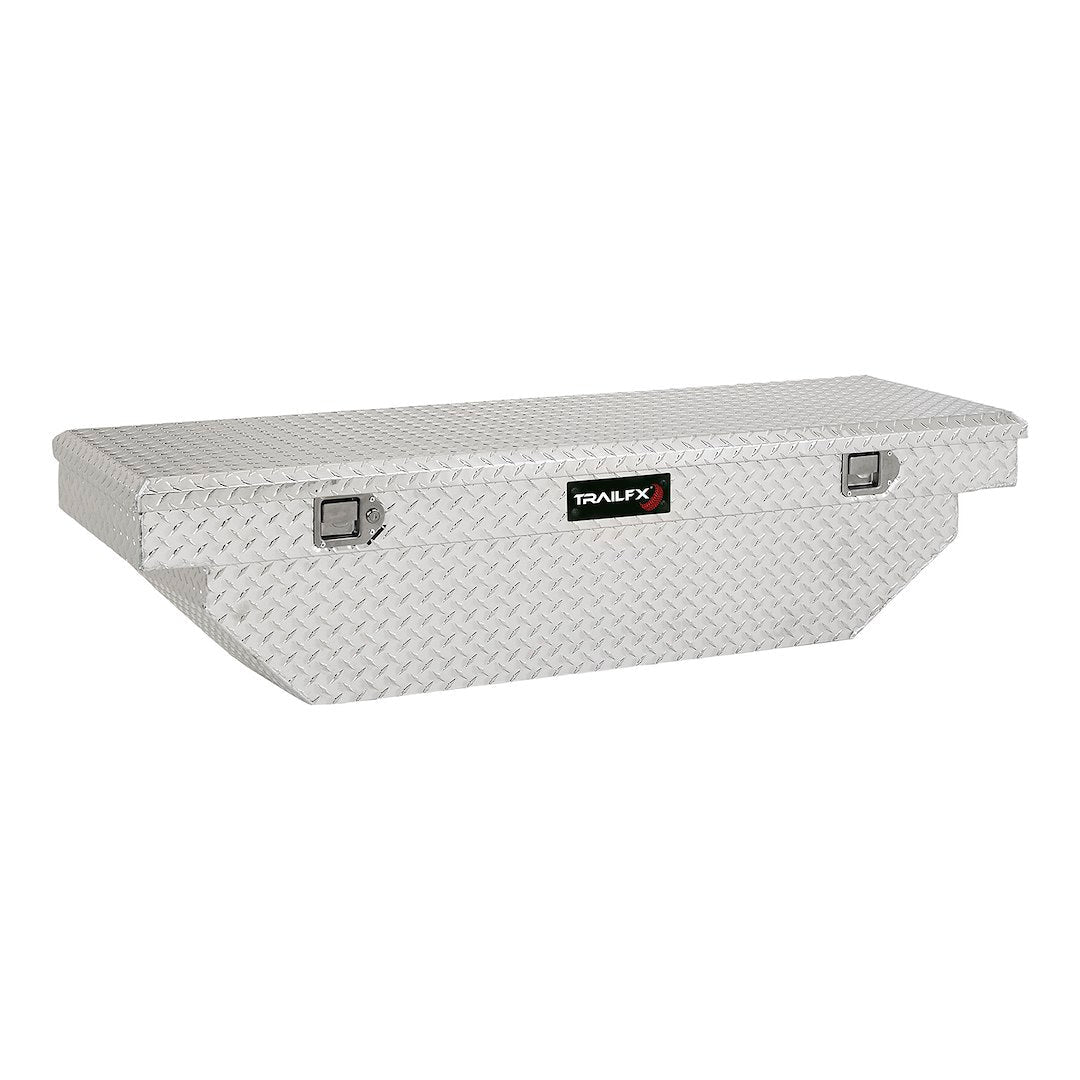 TrailFX 60 Inch Aluminum Single Lid Angled Crossover Toolbox- Brite (110601)
