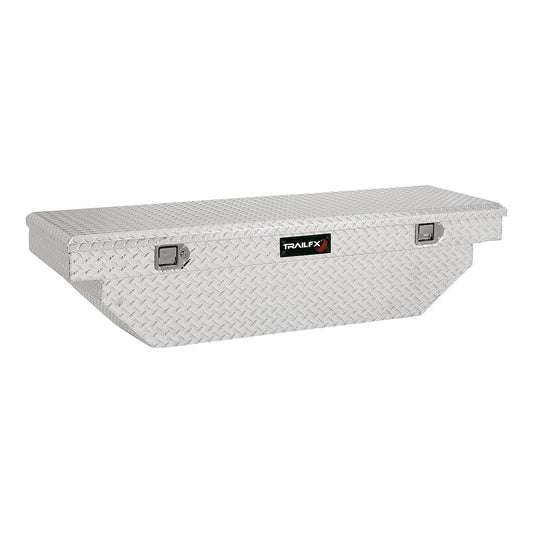 TrailFX 60 Inch Aluminum Single Lid Angled Crossover Toolbox- Brite (110601)