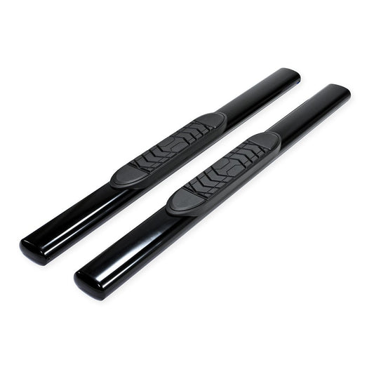TrailFX 5" Oval Straight Step Bar For GM Silverado/Sierra Standard-Black (A7001B)
