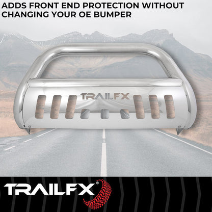 TrailFX 3" Round Bull Bar For Chevrolet Tahoe- Stainless (B0043S)