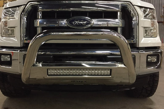 TrailFX 3.5" Oval Bull Bar w/Light Option For GM Colorado/Canyon- Stainless (B1604S)