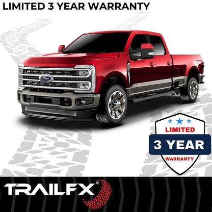 TrailFX T4 Trapezoid Step Bar For Ford F150-350 Crew-Black (A4004B)