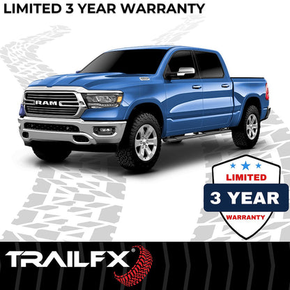 TrailFX T4 Trapezoid Step Bar For Ram 1500-3500 Crew-Black (A4012B)
