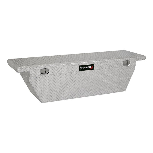 TrailFX 69 Inch Aluminum Low Profile Single Lid Deep Crossover Toolbox- Brite (121701)