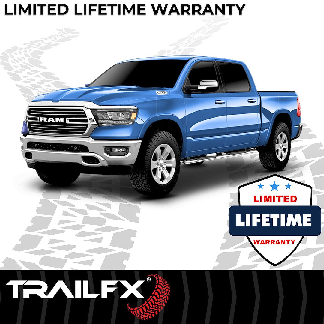 TrailFX T4 Trapezoid Step Bar For Ram 1500 Extended-Stainless(A4016S)