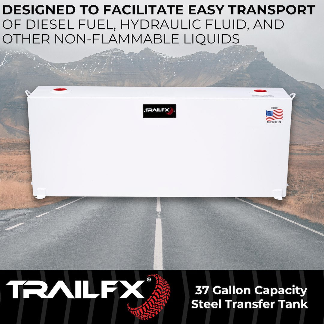 TrailFX 37 Gallon Steel Liquid Transfer Rectangle Tank-Matte Black (21040SB)