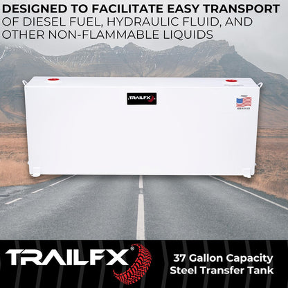 TrailFX 37 Gallon Steel Liquid Transfer Rectangle Tank-Matte Black (21040SB)