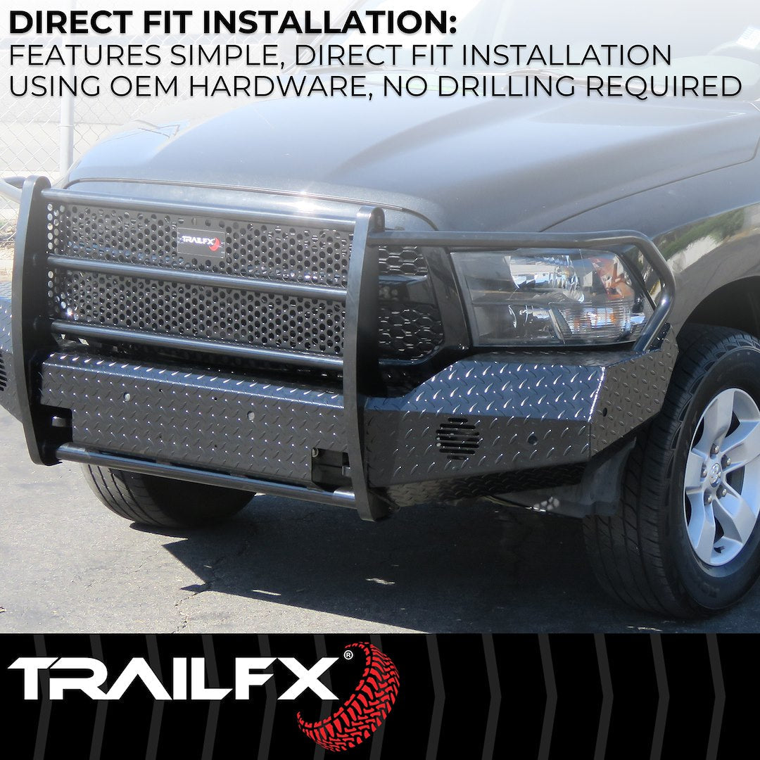 TrailFX Front Full Replacement Bumper for Ford Superduty (FX3023A)