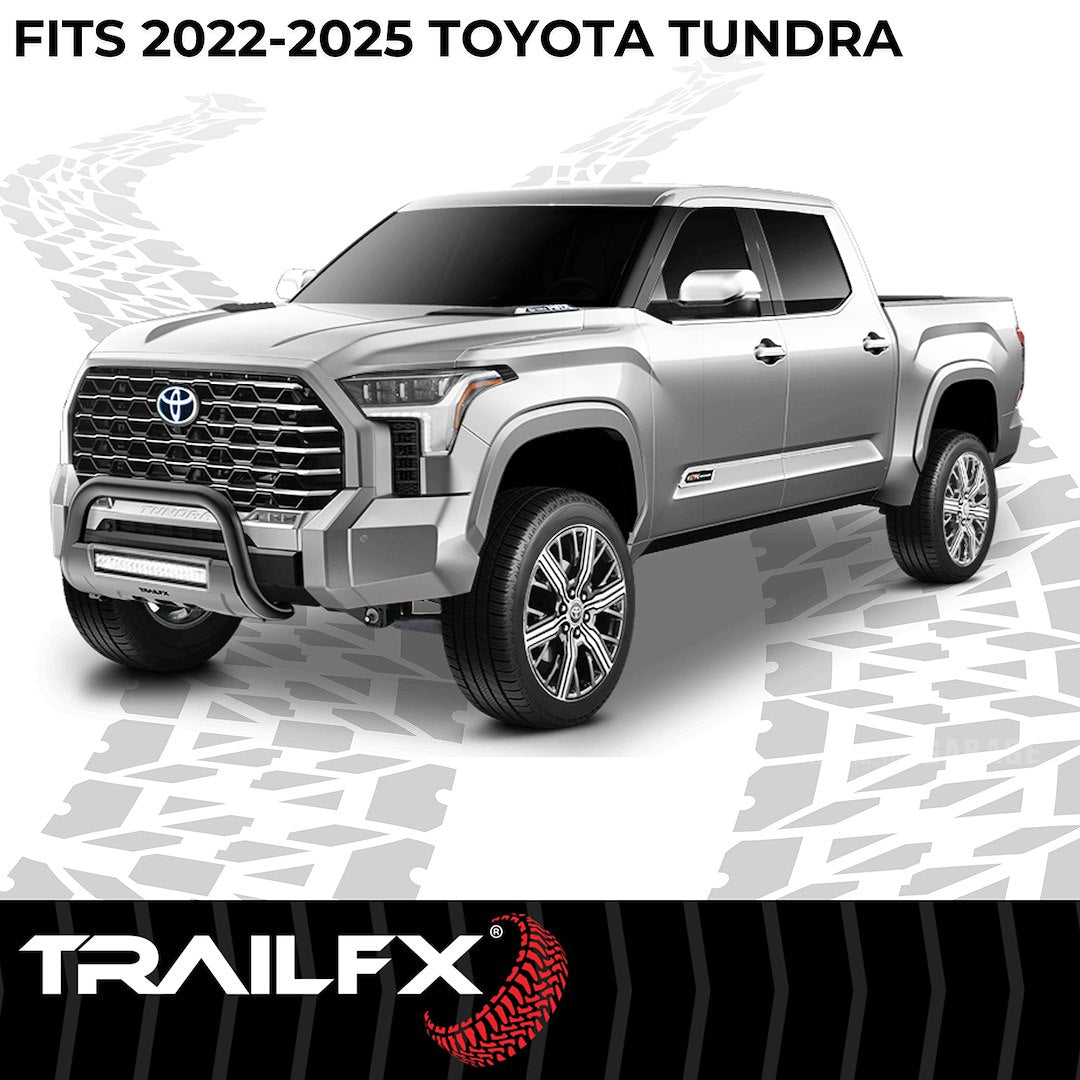 TrailFX 3.5" Oval Bull Bar w/Light Option For Toyota Tundra- Black (B1614T)