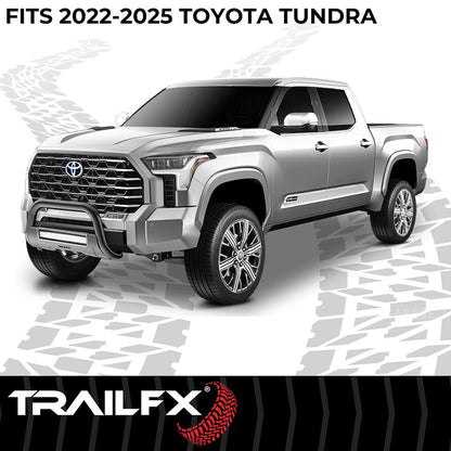 TrailFX 3.5" Oval Bull Bar w/Light Option For Toyota Tundra- Black (B1614T)