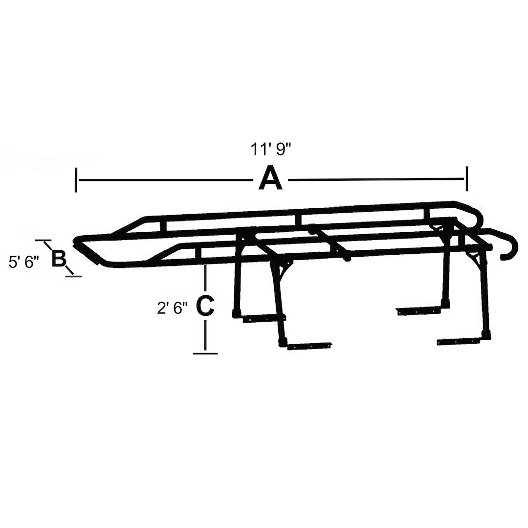 TrailFX Heavy Duty Contractor Rack For Trucks w/o Shell or Topper (FCLR001B)