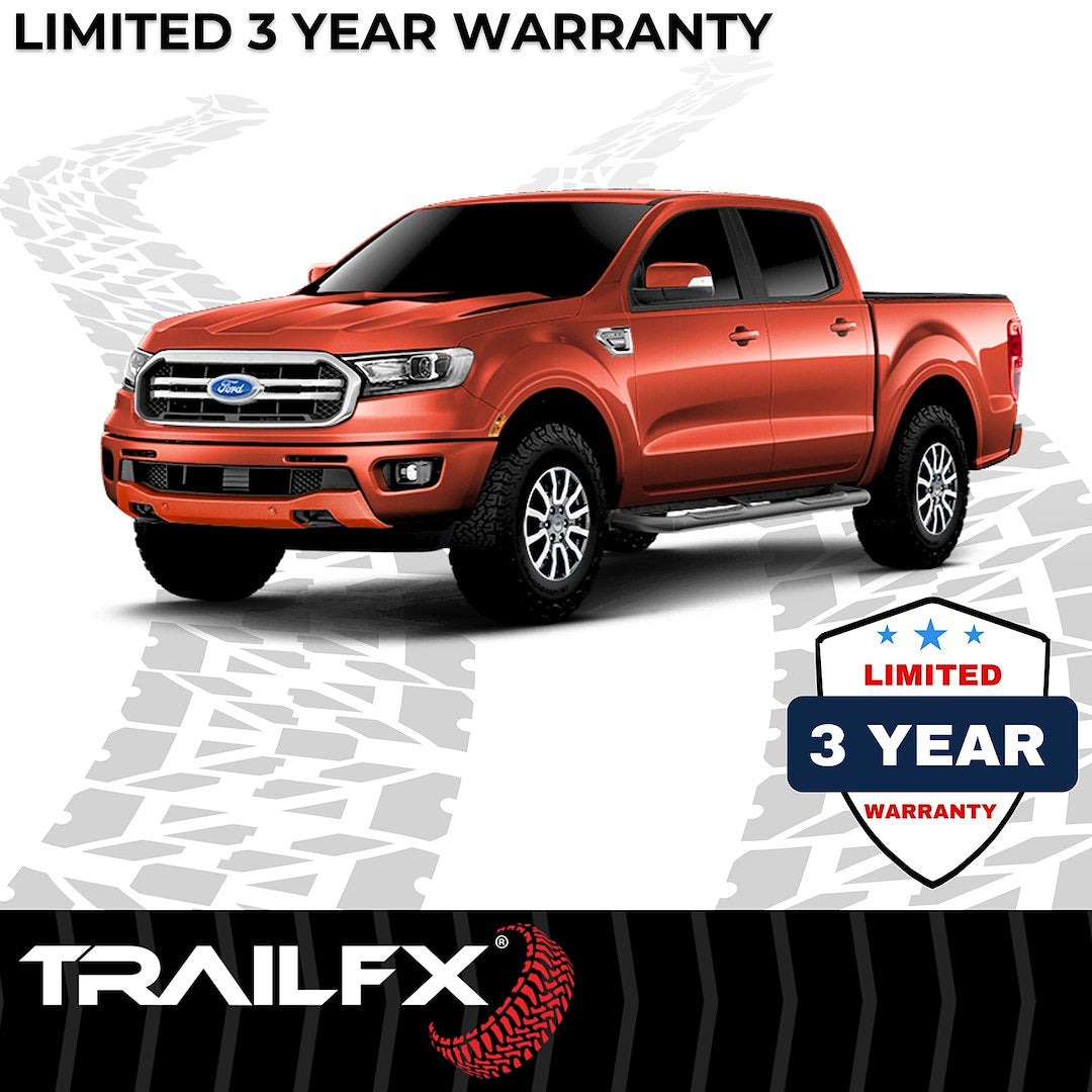 TrailFX 3" Round Step Bar For Ford Ranger Extended- Black (A0059B)