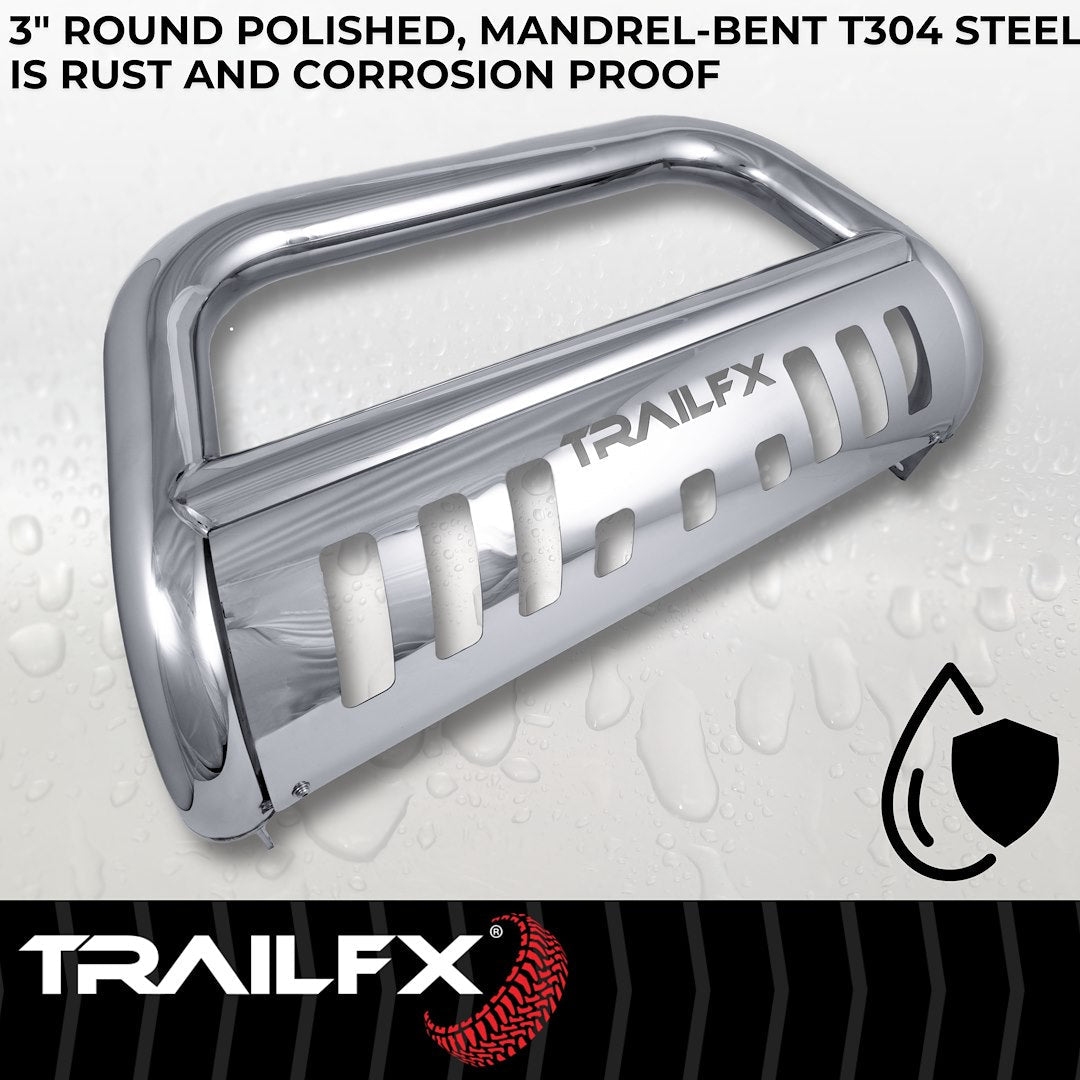 TrailFX 3" Round Bull Bar For Chevrolet Tahoe- Stainless (B0043S)