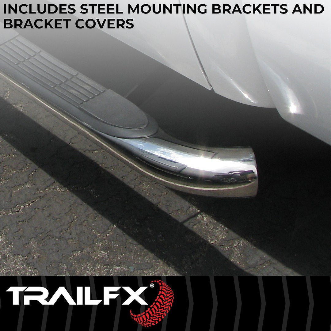TrailFX 3" Round Step Bar For Toyota Tundra- Stainless (1150550071)