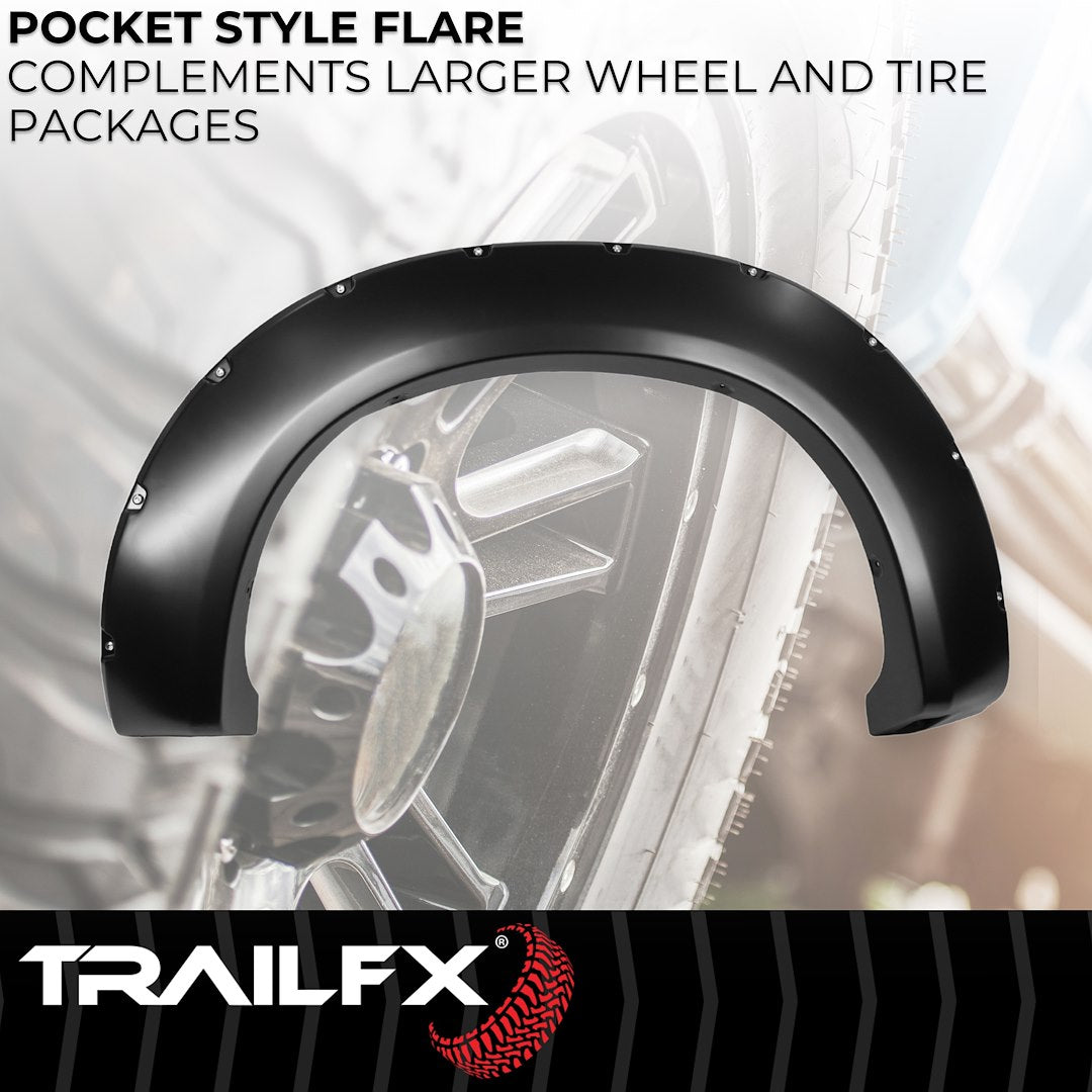 TrailFX Pocket Style Fender Flares for Ford F250 (TFF3005S)