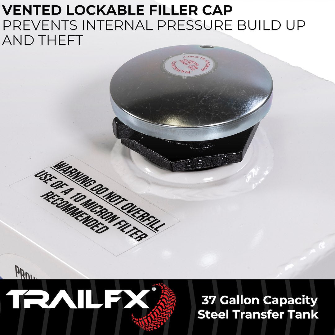 TrailFX 37 Gallon Steel Liquid Transfer Rectangle Tank-Matte Black (21040SB)