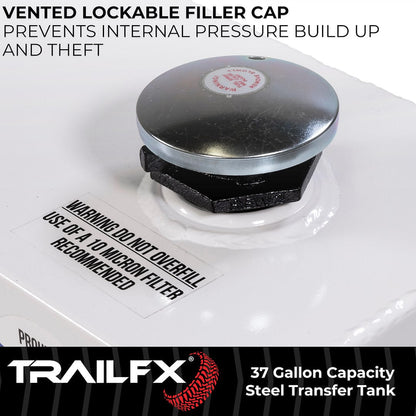 TrailFX 37 Gallon Steel Liquid Transfer Rectangle Tank-Matte Black (21040SB)