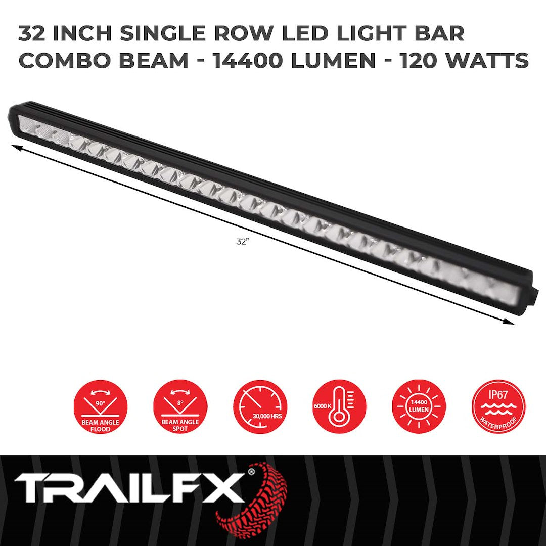 TrailFX 30" Single Row LED Light Bar (30SRSCM)