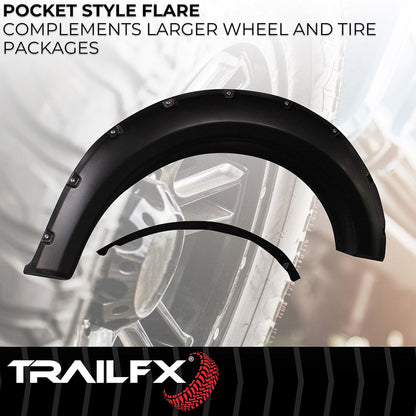 TrailFX Pocket Style Fender Flares for Ford F150 (TFF3002S)
