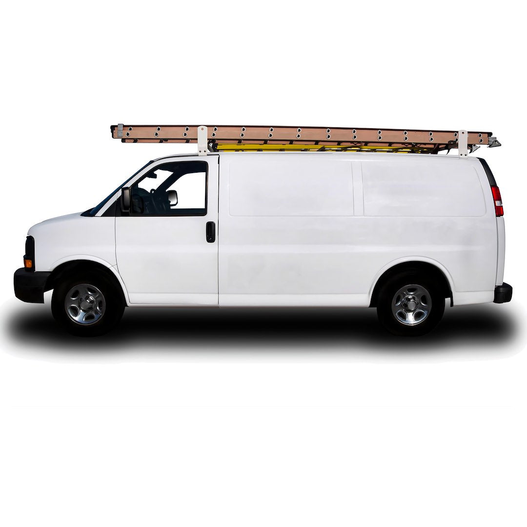 TrailFX Universal Van Ladder Rack 2 Bar Rain Gutter Mount (FCLR004W)