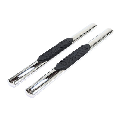 TrailFX 4" Oval Straight Step Bar For GM Silverado/Sierra Standard- Stainless (A1551S)