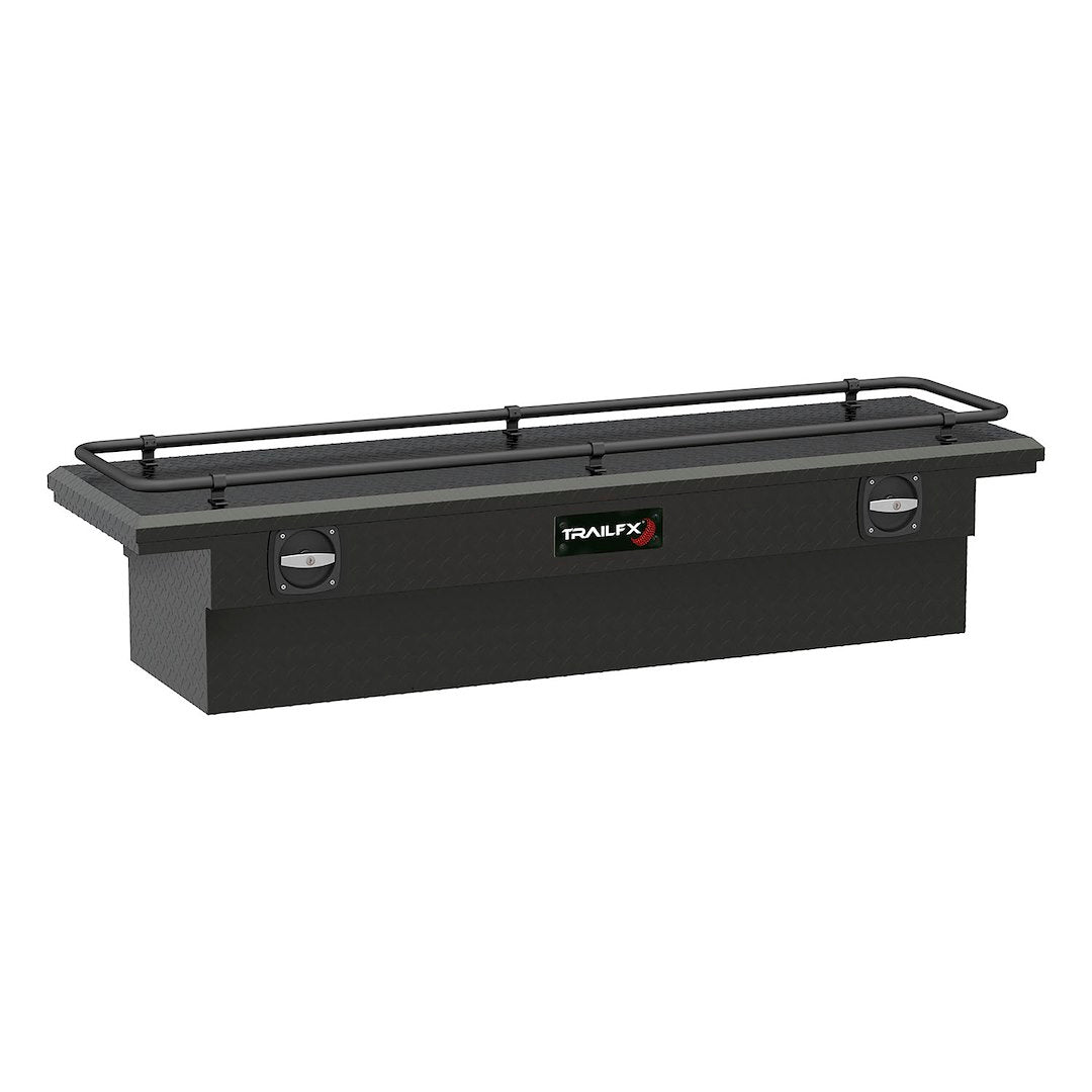 TrailFX 69 Inch Aluminum Trail Lock® Crossover Toolbox with Rail- Matte Black (120693CR)