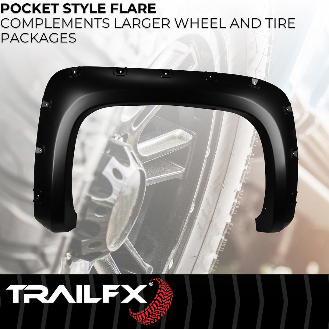 TrailFX Pocket Style Fender Flares For Chevrolet Silverado 1500-3500 (TFC3001S)