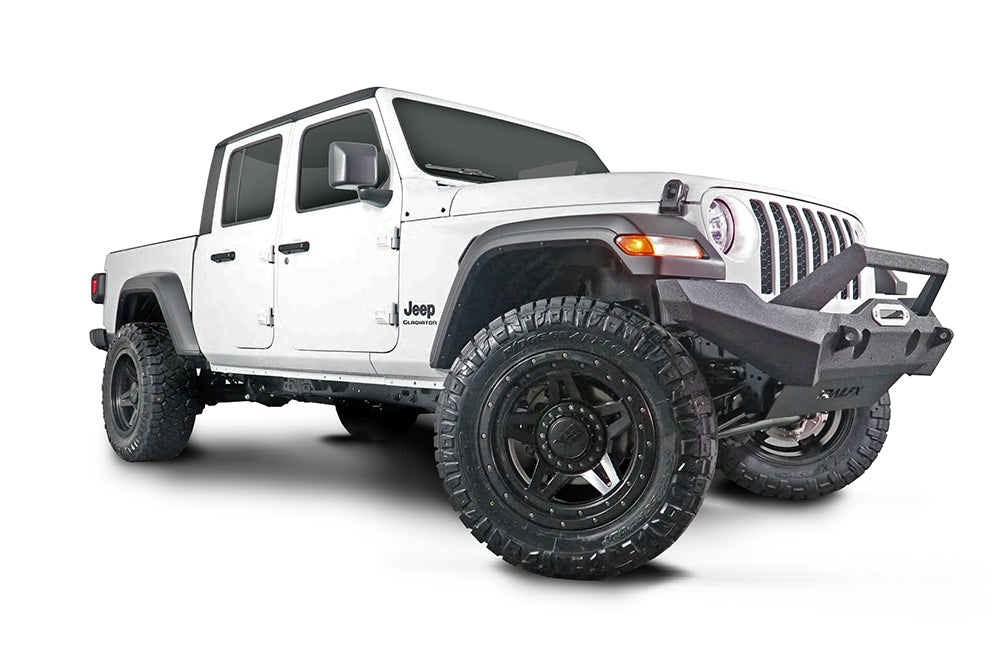 TrailFX Full Width Front Bumper with Skid Plate and Winch Mount For Jeep Wrangler JL/Gladiator (JL07T)