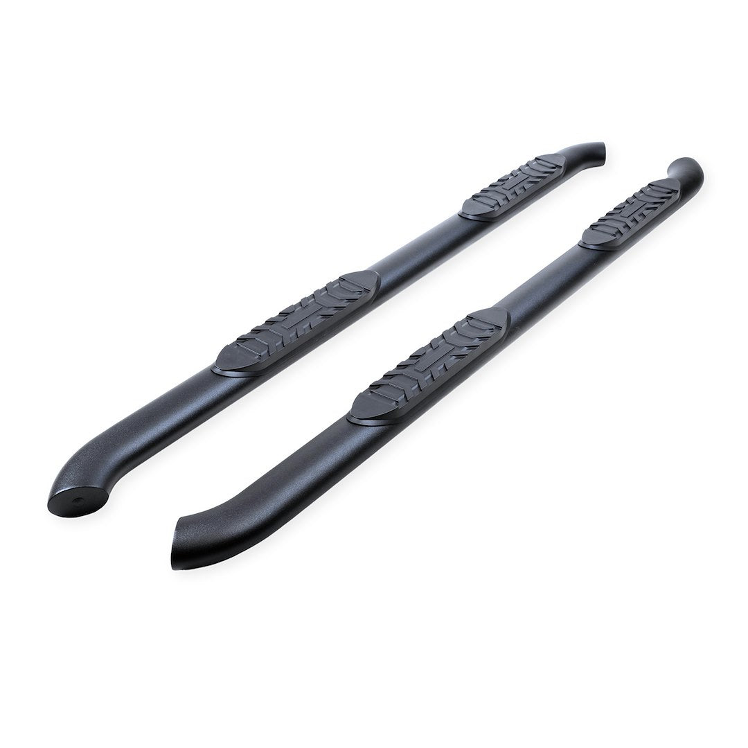 TrailFX 4" Oval Bent Step Bar For Ram 1500-3500 Crew- Black (A1007B)