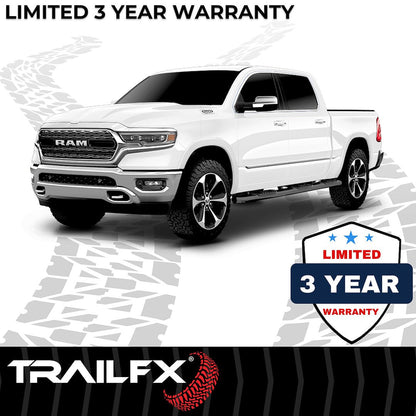 TrailFX 5" Oval Bent Step Bar For GM Silverado/Sierra Crew-Black (A7086B)