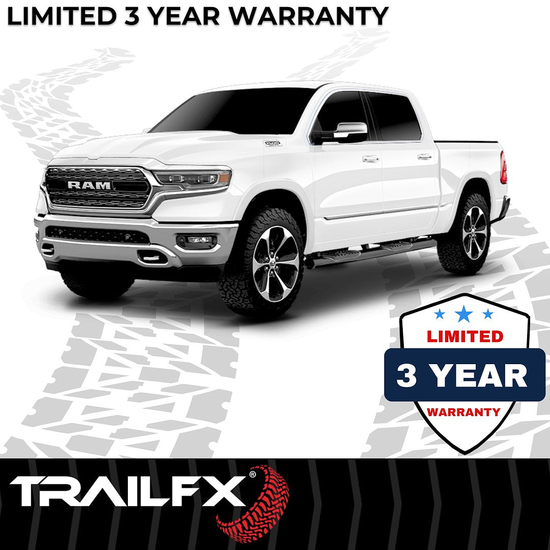 TrailFX 5" Oval Straight Step Bar For Ram 1500 Extended-Black (A7084B)