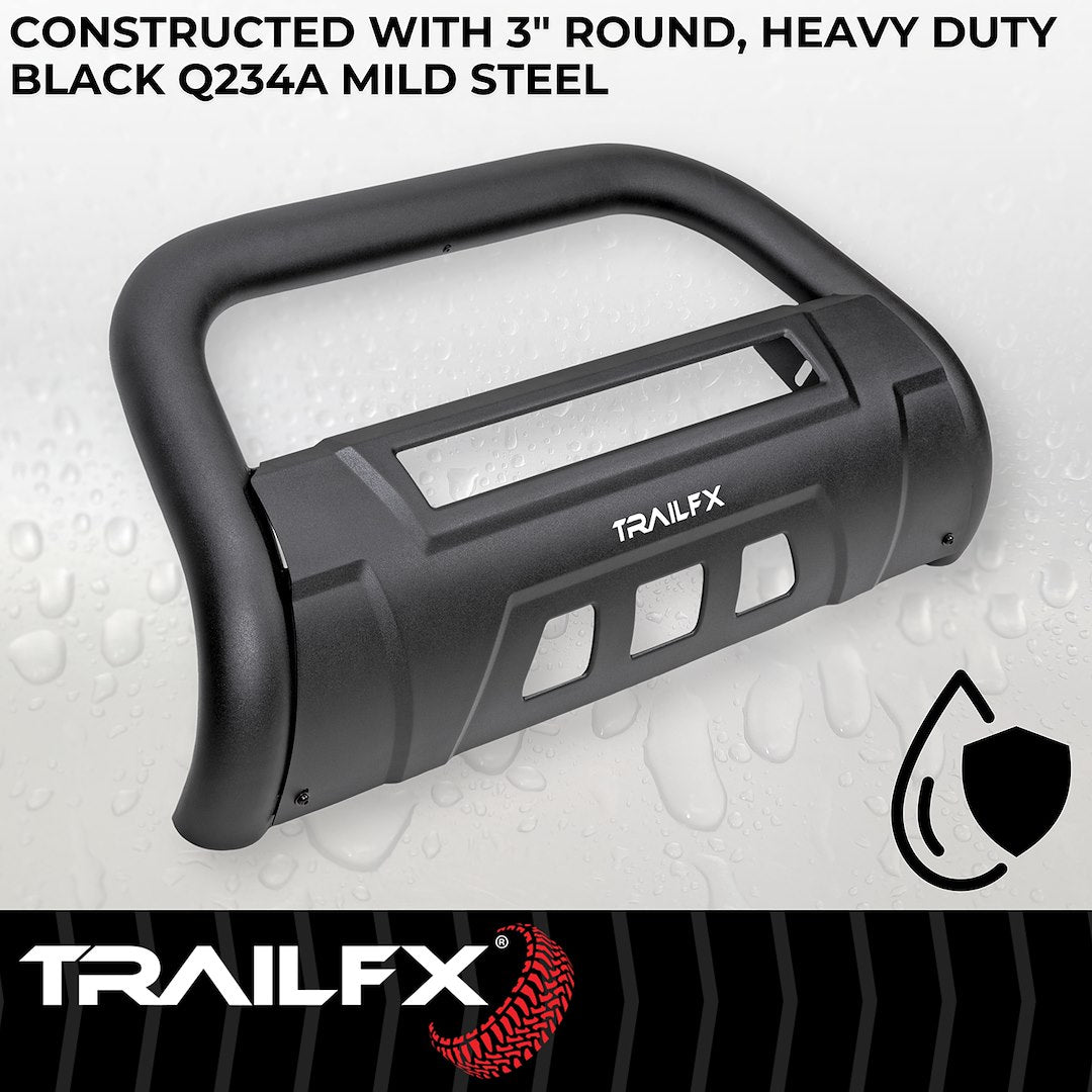 TrailFX 3.5" Oval Bull Bar w/Light Option For Toyota Tundra- Black (B1614T)