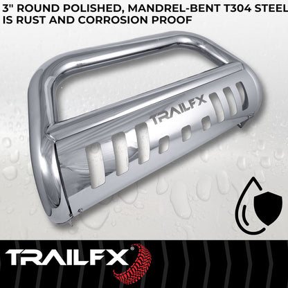 TrailFX 3" Round Bull Bar For Toyota Tacoma-Stainless (B0030S)