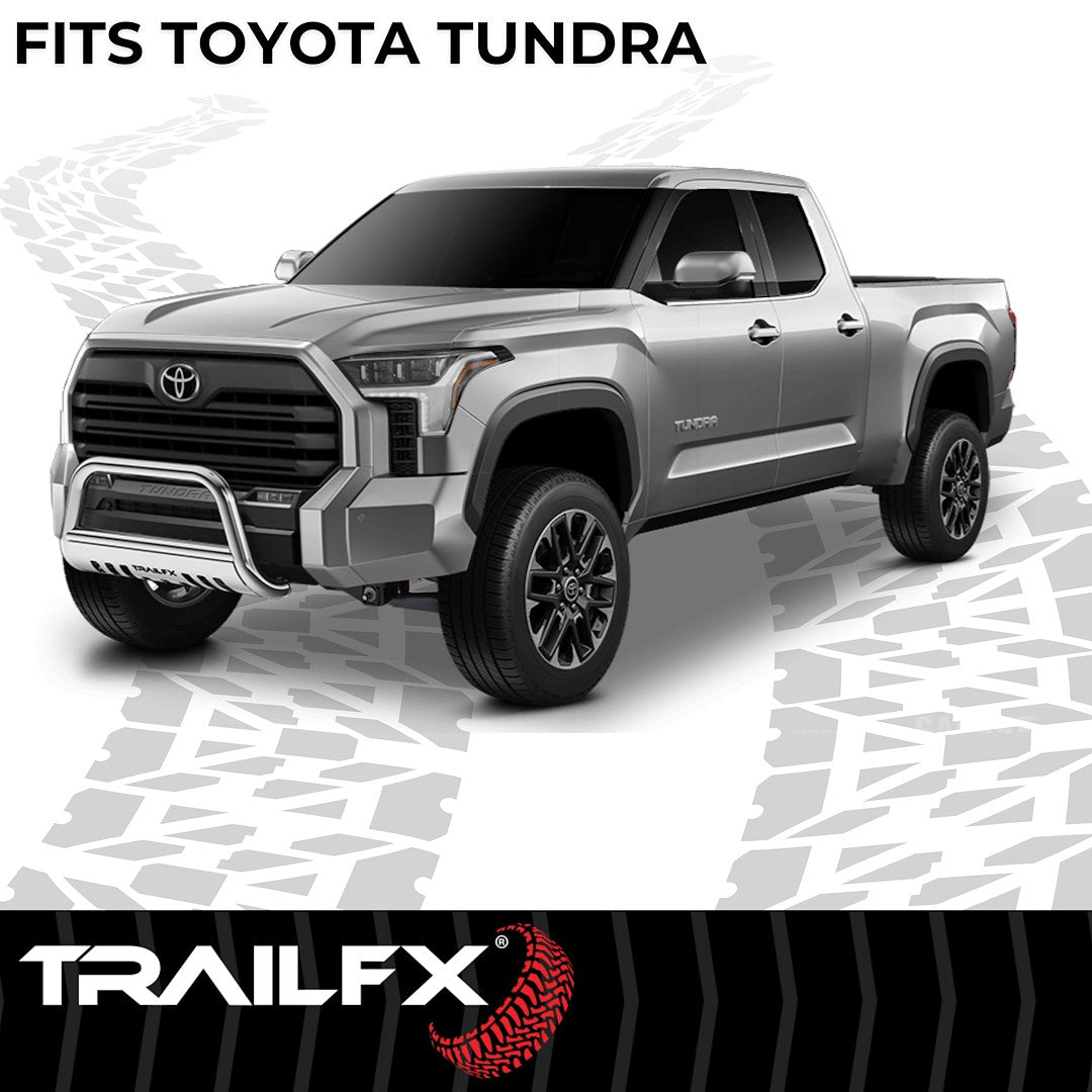 TrailFX 3" Round Bull Bar For Toyota Tundra-Stainless (B0044S)