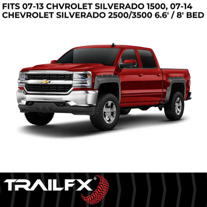 TrailFX Pocket Style Fender Flares For Chevrolet Silverado 1500-3500 (TFC3001S)