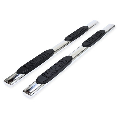 TrailFX 5" Oval Straight Step Bar For Ford F150 Crew-Stainless (A7013S)