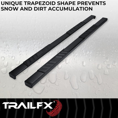 TrailFX T4 Trapezoid Step Bar For Ram 1500 Extended-Black (A4016B)