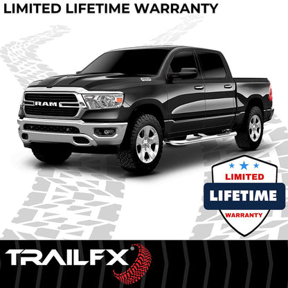 TrailFX 3" Round Step Bar For Ram 1500-3500  Standard- Stainless(A0046S)
