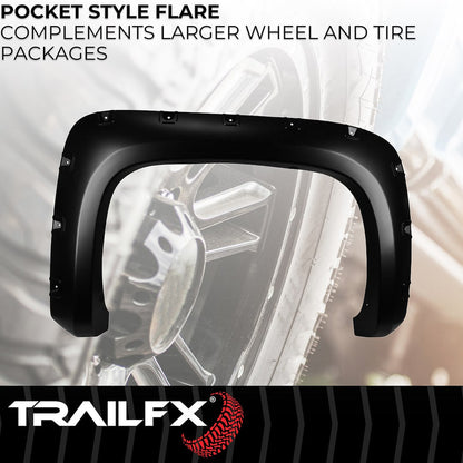 TrailFX Pocket Style Fender Flares For Chevrolet Silverado 1500 (TFC3003S)