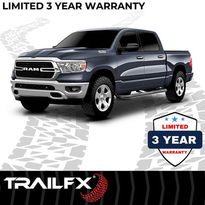 TrailFX 3" Round Step Bar For Ram 1500-3500 Standard- Black (A0046B)