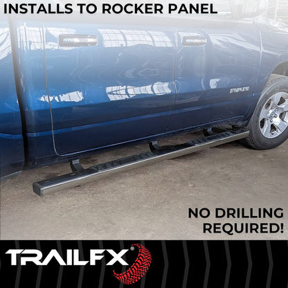 TrailFX T4 Trapezoid Step Bar For Ram 1500 Extended-Stainless (A4011S)