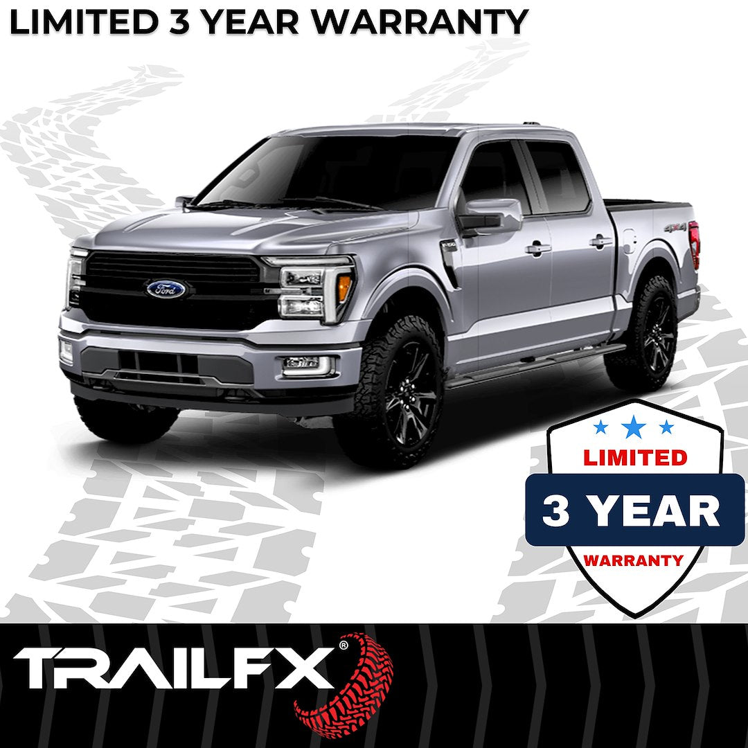TrailFX T4 Trapezoid Step Bar For Ford F150-350 Extended-Black (A4003B)