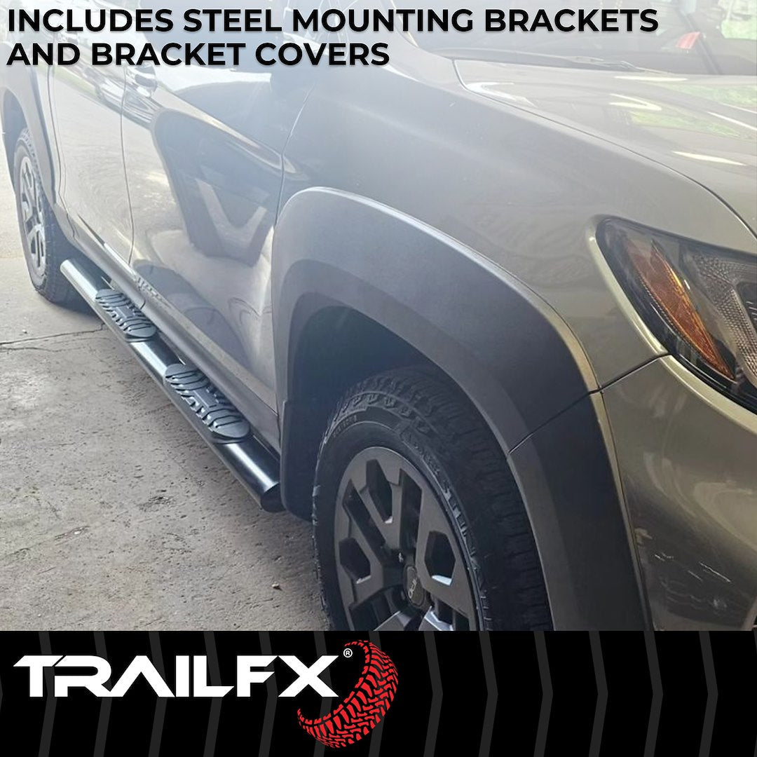 TrailFX 4" Oval Straight Step Bar For Ram 1500 Extended- Black (A1536B)
