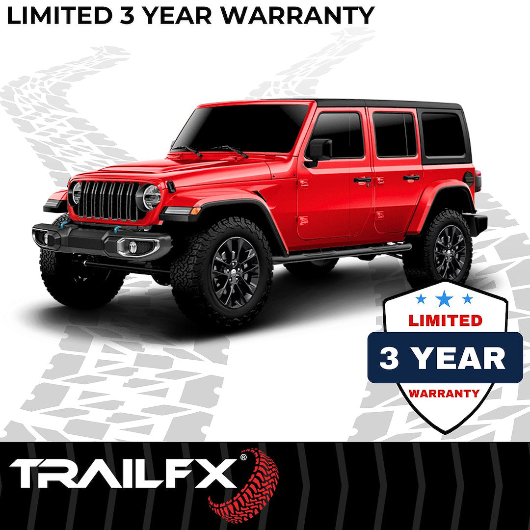 TrailFX 3" Round Step Bar For Jeep Gladiator- Black (A0063T)