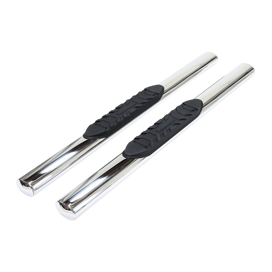 TrailFX 4" Oval Straight Step Bar For GM Silverado/Sierra 3500 Standard- Stainless (A1529S)