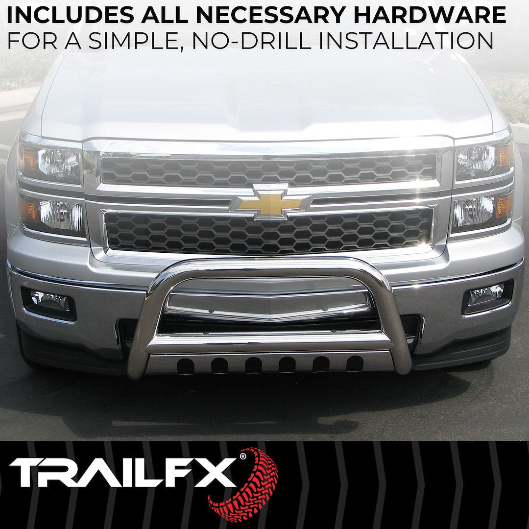TrailFX 3" Round Bull Bar For Toyota Tacoma-Stainless (B0030S)