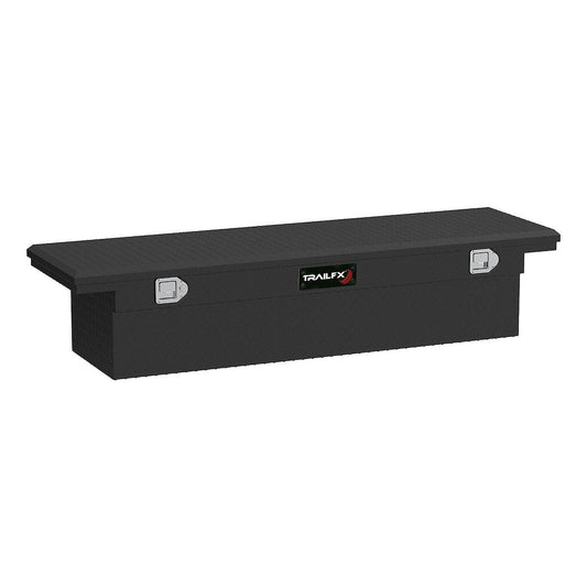 TrailFX 69 Inch Aluminum Low Profile Single Lid Crossover Toolbox- Matte Black (120703)
